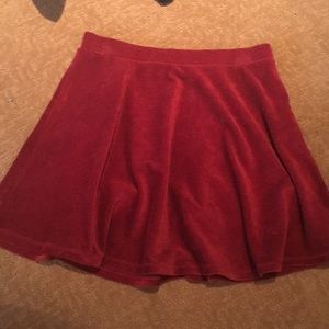 Red corduroy skirt